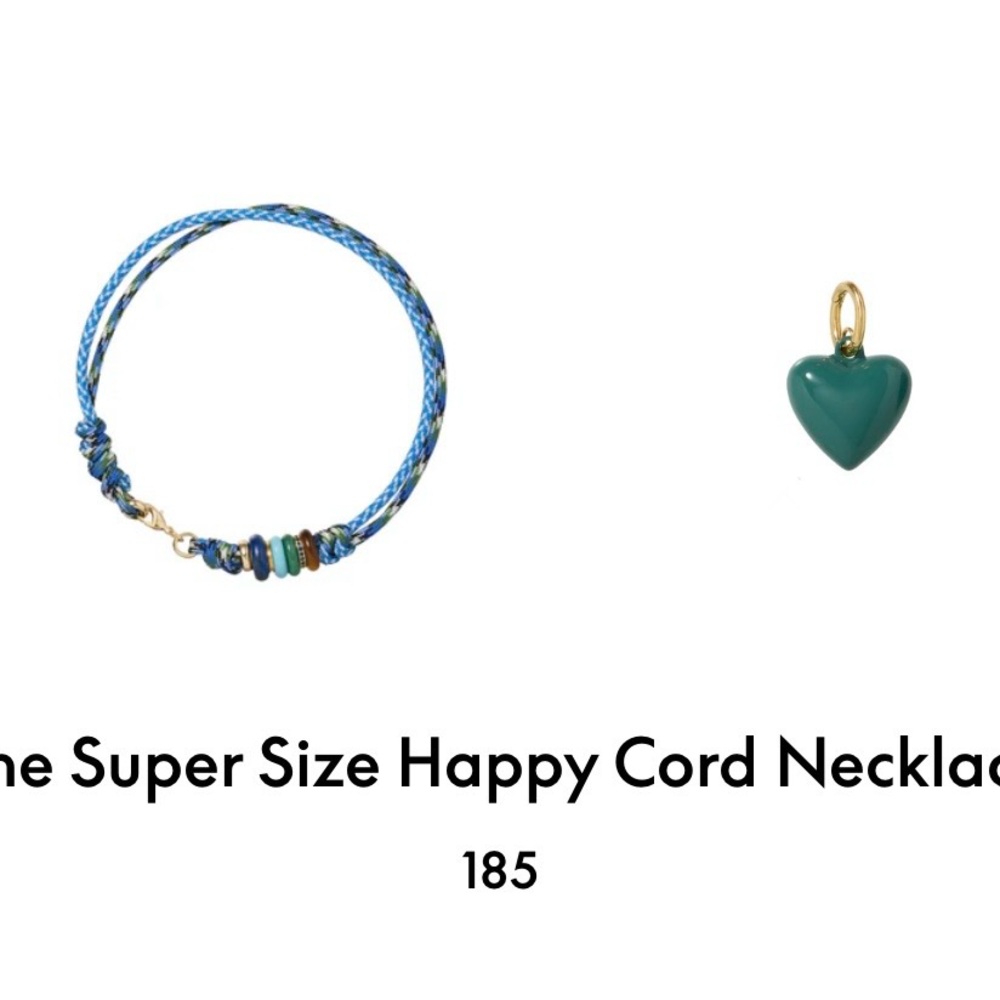 ROXANNE ASSOULIN The Super Size Happy Cord Necklace Denim & Cloud firm price